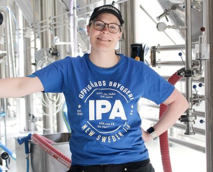 t-shirt med tryck New Sweden IPA från Oppigårds