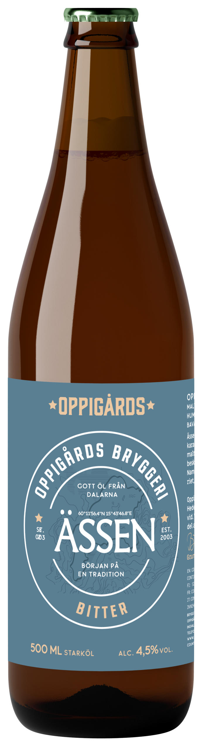 Flaska av ölsorten Ässen Bitter